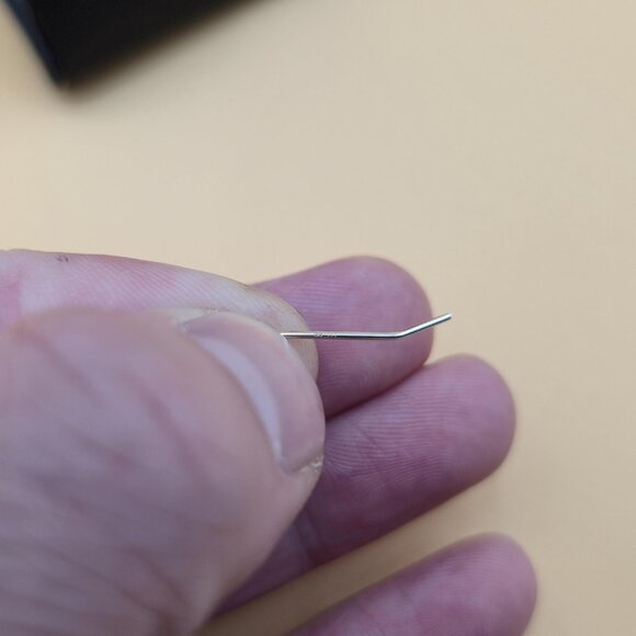 Sterling Silver Cute Small Black Stone Dangle Earrings A5765 - Picture 3 of 5